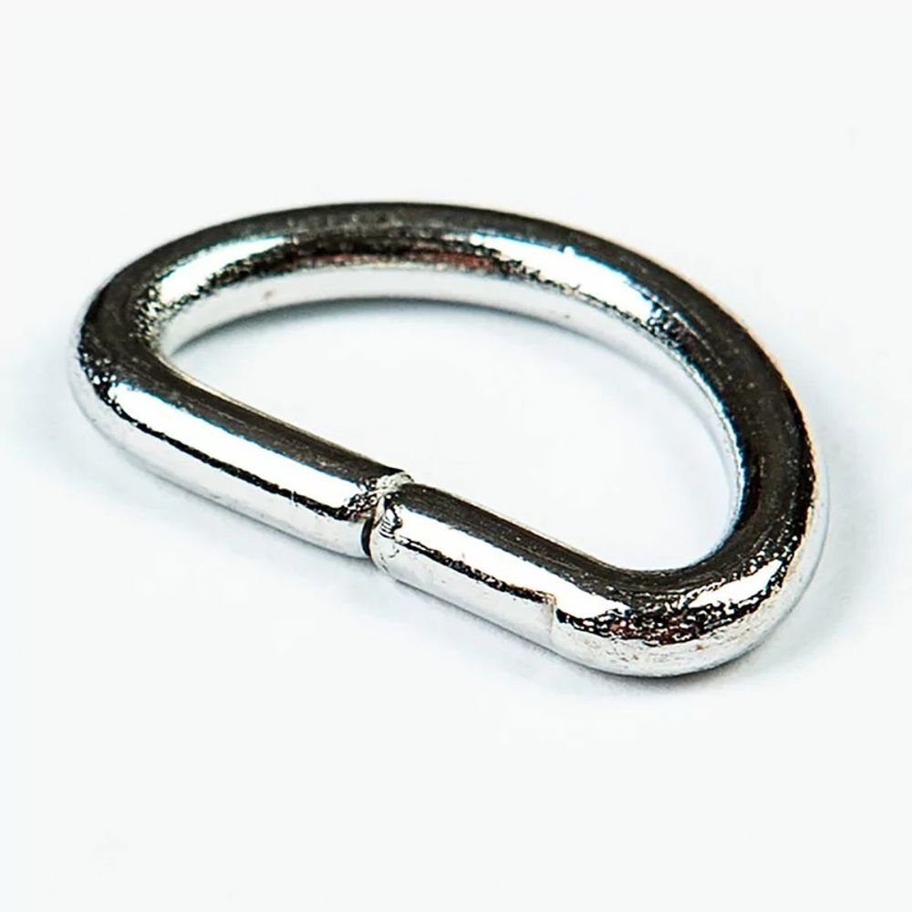 Полукольцо сварное металл внутр. 15 мм (внешн. 20х12 мм, ⌀2.5 мм), 50 шт, никель ГР, 6056