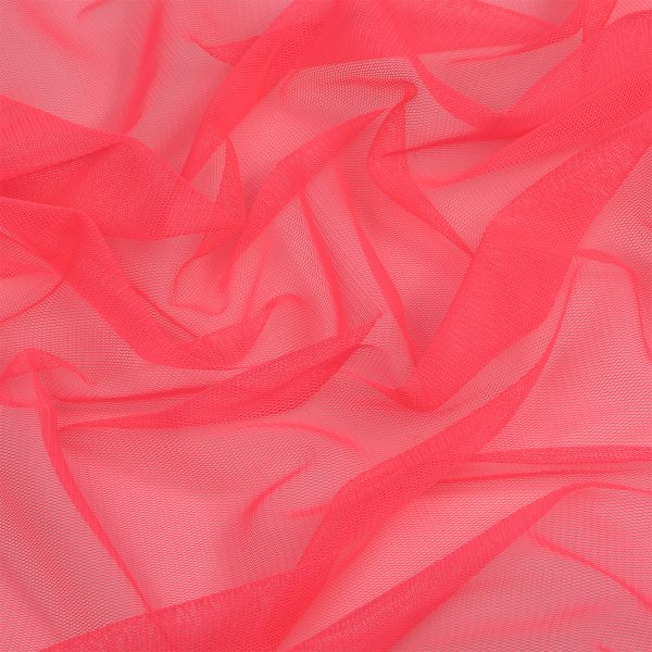 Сетка бельевая эластичная матовая 40 г/м², шир.150 см / 100 метров, TL57 57 неон розовый /TL.57/