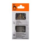 Иглы ручные универсальные, с золотым ушком №3-9, 10 шт, Pony