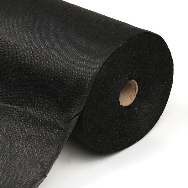 Флизелин клеевой точечный нитепрошивной 44 г/м², цв.черный, шир.90см, 100м