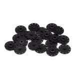 Кнопка пришивная металл ⌀28.0 мм, металл, Black, уп.10 шт