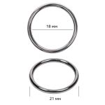 Кольца для купальника металл ⌀18.0 мм, никель, 018E.SW, 100 шт