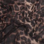 Сетка бельевая эластичная 120 г/м², шир.150 см / 1 метр, принт Леопард, T-0904, 3 т.бежевый /T-0904.3.1/