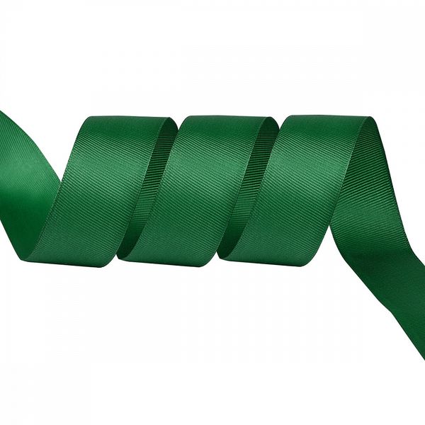 Лента репсовая (в рубчик) 38.0 мм / 22.8±1 метра, 587 т.зеленый, Magic4Hobby