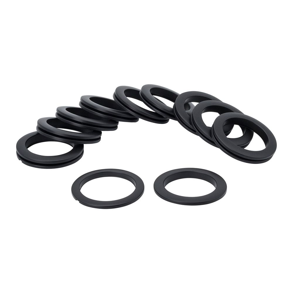 Люверс шторный ⌀ 50мм с многоур. замком пластик, 70 черный-матовый, 10 шт