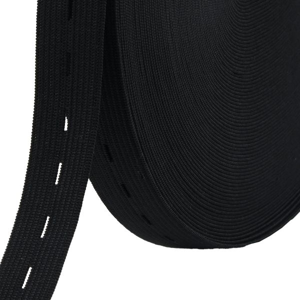 Резинка перфорированная 20.0 мм / 25 метров, черный