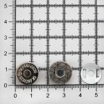 Кнопка магнитная металл ⌀14.0 мм, никель, 20 шт, S090661