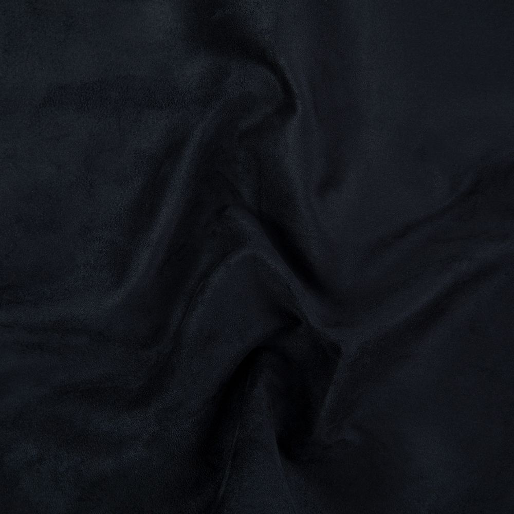 Замша искусственная Woven Suede 175 г/м², 147±2 см / 5 метров, 19-4004 black (черный), Peppy Woven Suede