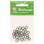 Кольцо соединительное, двойное, 0,7х5 мм, 30 шт/уп (черный никель)