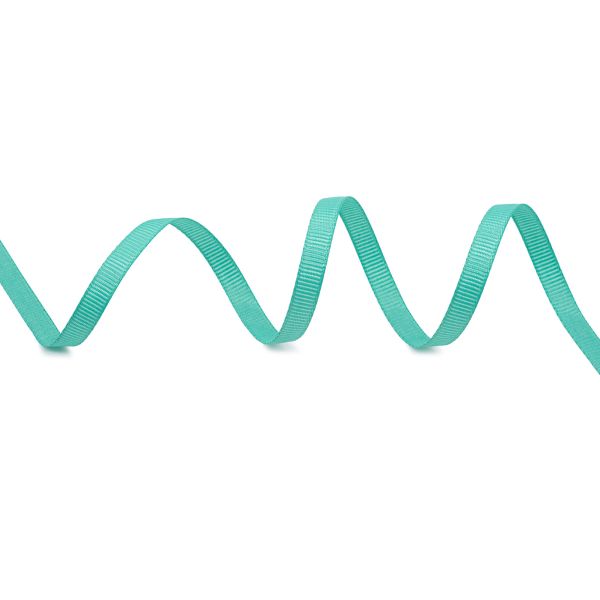 Лента репсовая (в рубчик) 6.0 мм, 121 бирюзовый, уп.18,28 м