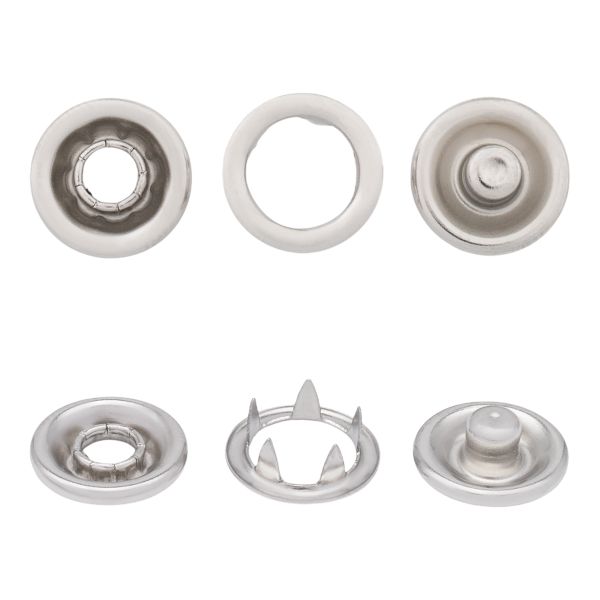 Кнопка рубашечная (джерси) открытая ⌀9.5 мм, ≈1440 шт, МЕТАЛЛ, никель, NEW STAR