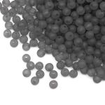 Бусины пластик ⌀8 мм, полупрозрачные, 2008 матовые, 500гр. (030 серый), (7728463)
