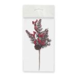 Декоративные элементы, 6 шт, 31 см, 01 веточка с ягодками, шишкой, Blumentag VDD-66
