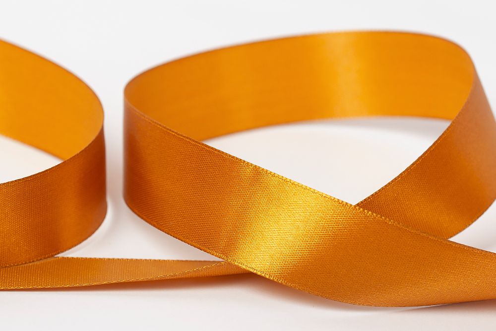 Лента атласная 1-сторонняя 25.0 мм / 33±2 метра, 021 оранжевый, Gamma