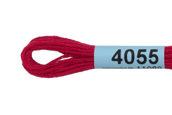 Мулине Gamma 100% хлопок, цв.4055 малиновый, 24 мотка по 8 метров