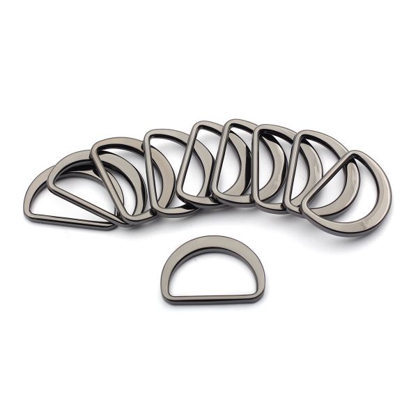 Полукольцо литое металл внутр. 25 мм (внешн. 31х23 мм), плоское, 10 шт, чер.никель ГР, 6881