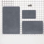 Набор заплаток пришив. из замши, прямоуг-к 4х6,4см, 6х9,6см, 8х12,7см, с перфорацией, 3 шт (26 серый), 59403