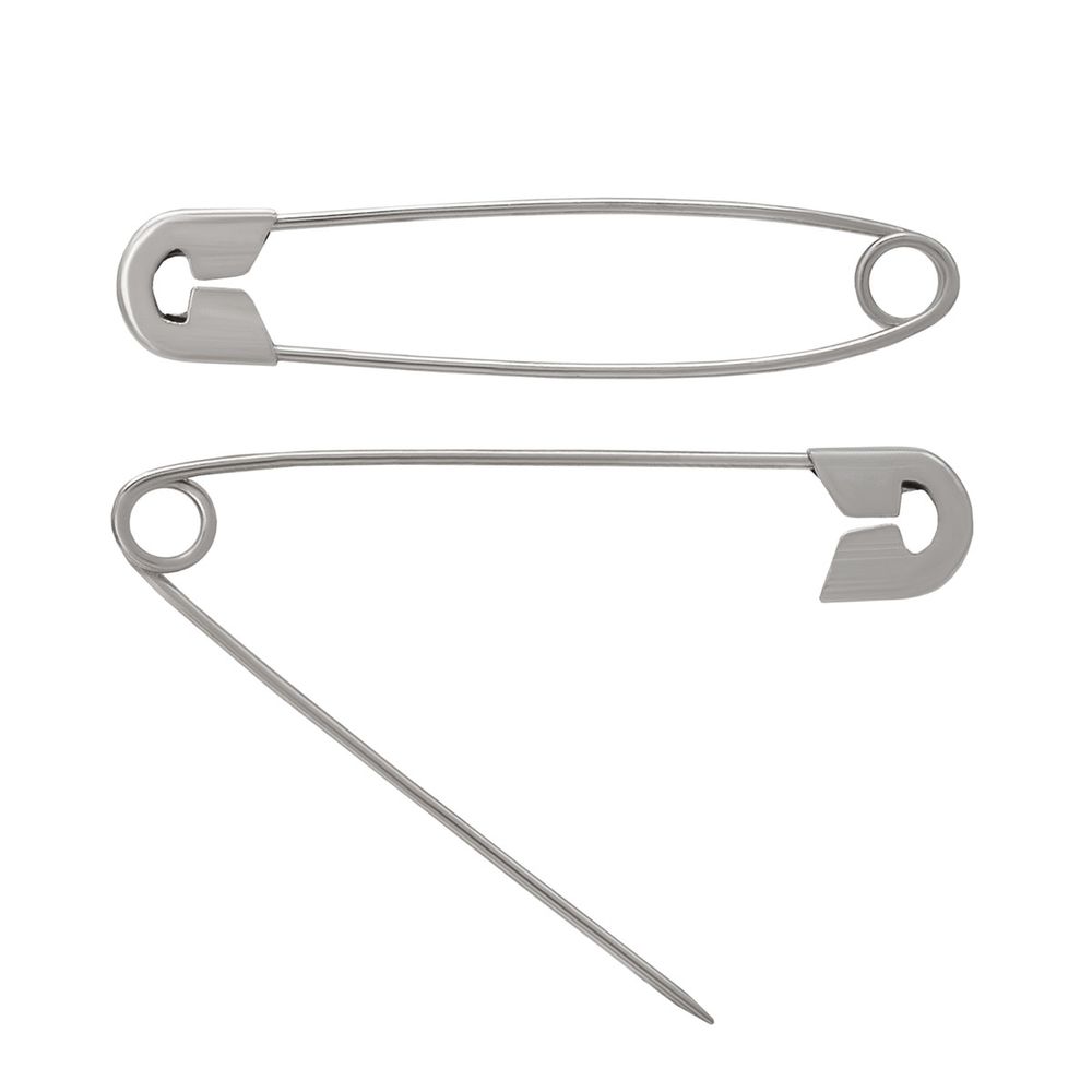 Булавки английские l=44 мм, никель, 1000 шт, С-17