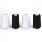 Нитки швейные Max 40/2, 4570 м (5000 ярд), черные, белые / 4 бобины