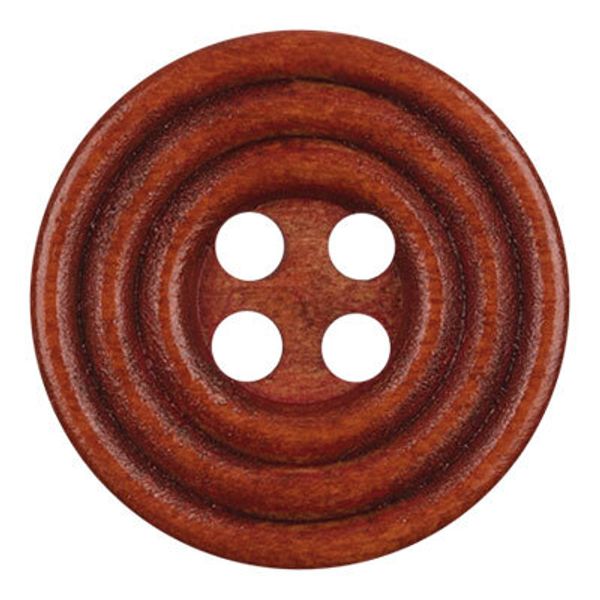 Пуговицы 4 прокола дерево 20 мм, 24 шт, №287 терракотовый, Blitz DRN 0065