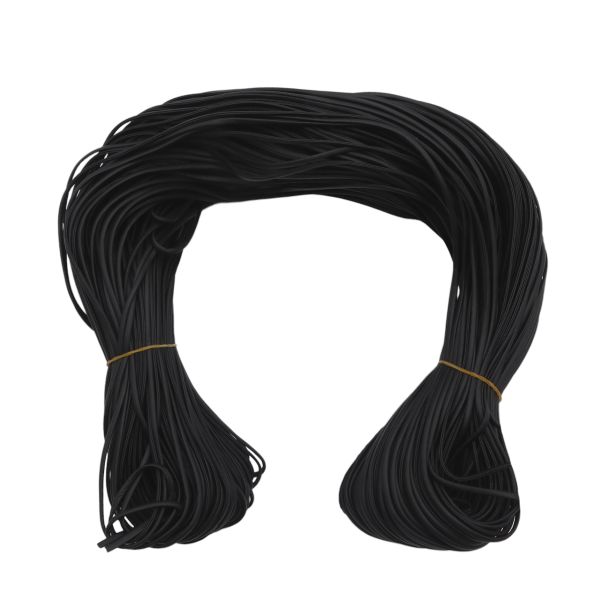 Шнур кожа искусственная ⌀2.5 мм / 100 метров, матовый, черный