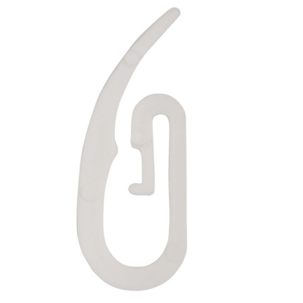 Крючки шторные для карниза улитка пластик 29 мм, 100 шт, белый, Gamma С-1872