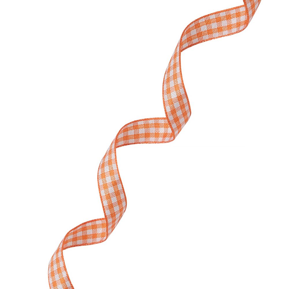 Лента Шотландка, 9 мм, 25 м, (042 оранж)