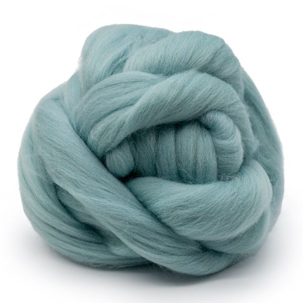 Шерсть для валяния Троицкая, 100% полутонкая шерсть, 100 гр, цв. 752 дымчато-бирюзовый