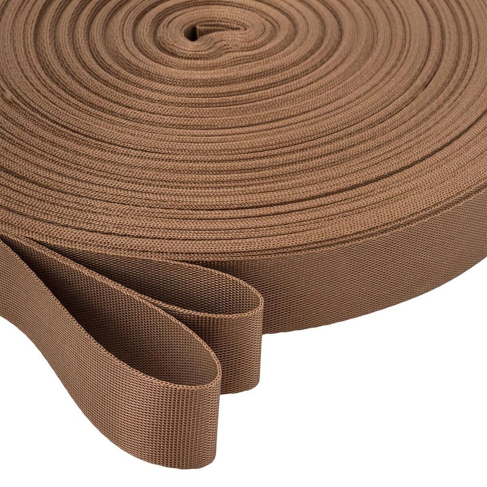 Стропа (ременная лента) 25 мм / 45.5 метров, [15 г/пог.м], охра цв. 22, ГРХ10034