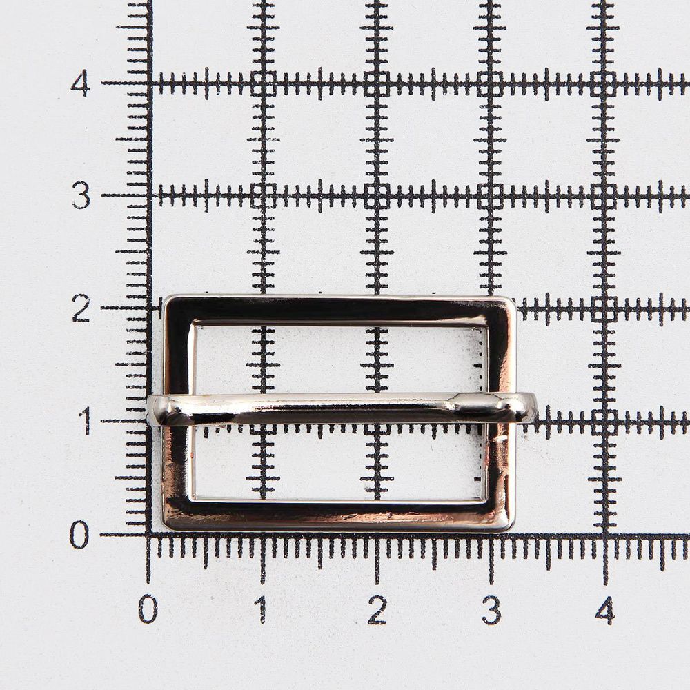 Рамка регулировочная металл литая с подвижной планкой 25 мм /31х21 мм, ⌀3 мм/, никель, 4 шт