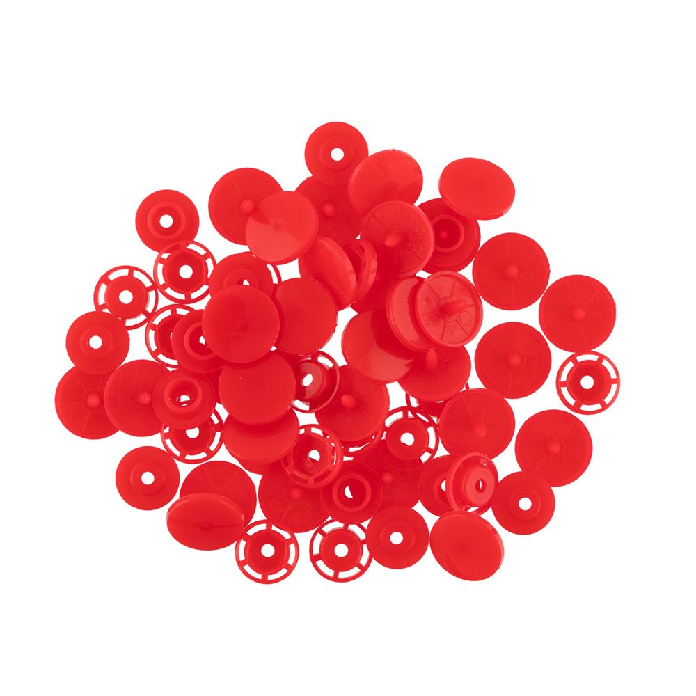 Кнопка рубашечная установочная пластик ⌀12 мм, 15 шт, 003 красный, Micron POM-12