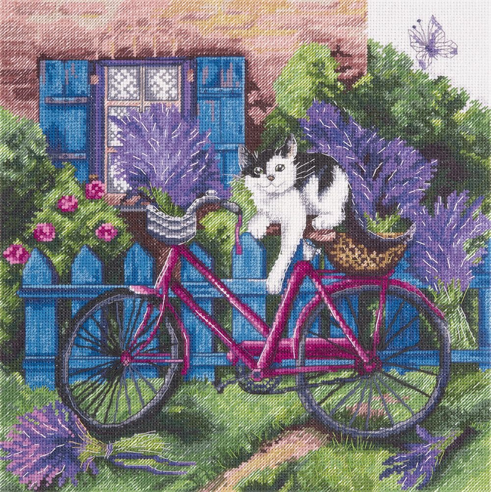 Набор для вышивания нитками Panna, Полдень в Провансе, 25,5х25,5 см