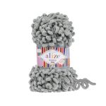 Пряжа Alize (Ализе) Puffy Fine / уп.5 мот. по 100 г, 14.5м, 302 серый туман