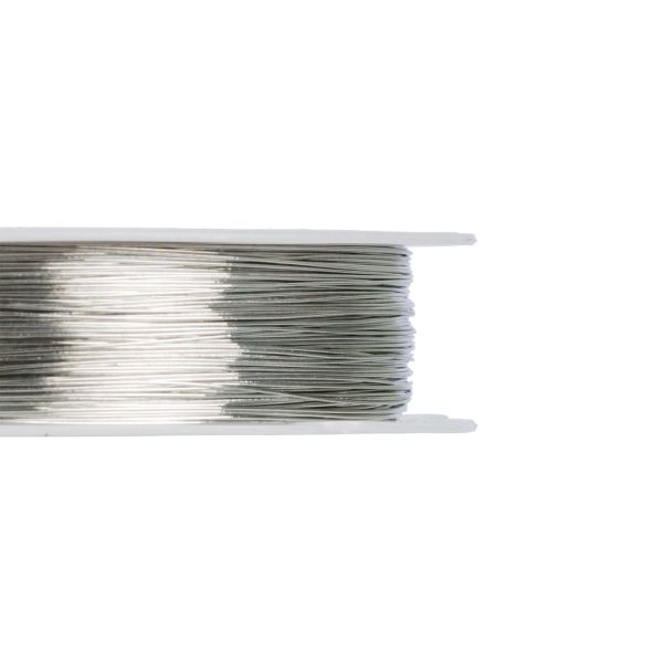 Проволока для бисера ⌀0.25 мм, 50 метров, 02 серебро, Zlatka DGB-S025