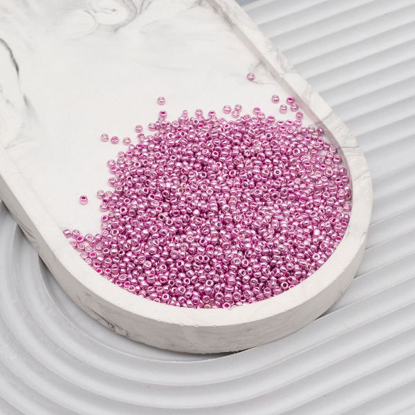Бисер Astra&Craft 11/0 (2.1 мм), 200 г (10х20 г), цв. 1111 ярко-розовый/металлик