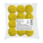 Шары декоративные из ротанга 5 см, 12 шт, №04 желтый, Blumentag BRF-5