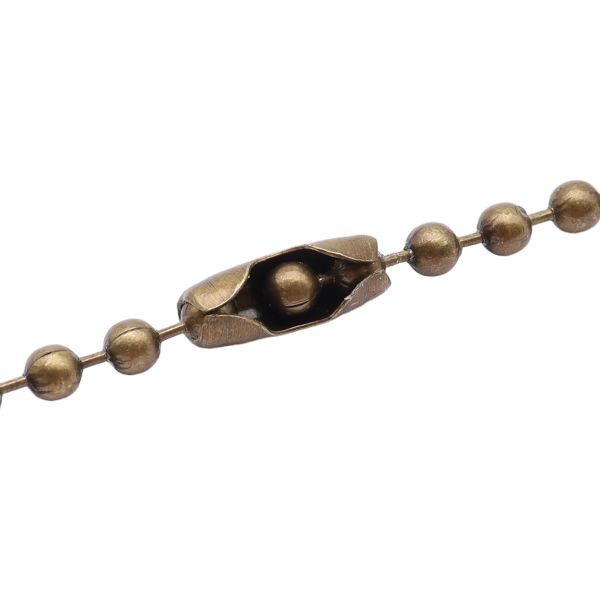 Мулька / биркодержатель (цепочка шариковая) 13,3х0,3х0,3 см (антик), К3509, 50 шт