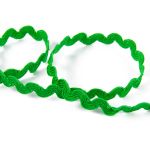 Тесьма отделочная зигзаг 9 мм / 20 метров, зеленый, Blitz 3884Г17