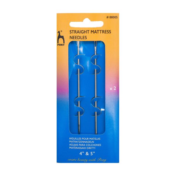 Иглы ручные ремесленные прямые для мебельной обивки №4,5,2 шт, Pony