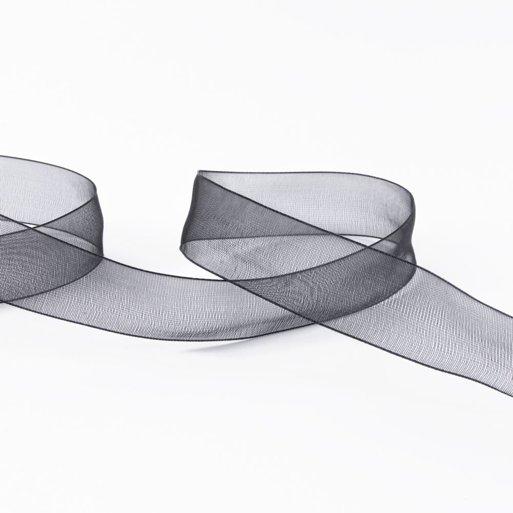 Лента капроновая (органза) 20.0 мм / 22.8±1 метра, 112 черный, Blitz OR-20