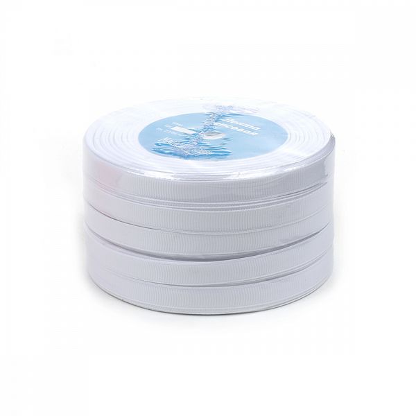 Лента репсовая (в рубчик) 12.0 мм цв. 029 белый 5 шт по 22.86м (±1м)