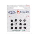 Кнопка пришивная металл 7 мм, черный, 12 шт, Pony, 76560