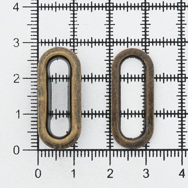 Люверсы металл овальные 24х8 (внутр.), 28х12 (внешн.), металл (≈1000 шт) New Star, антик