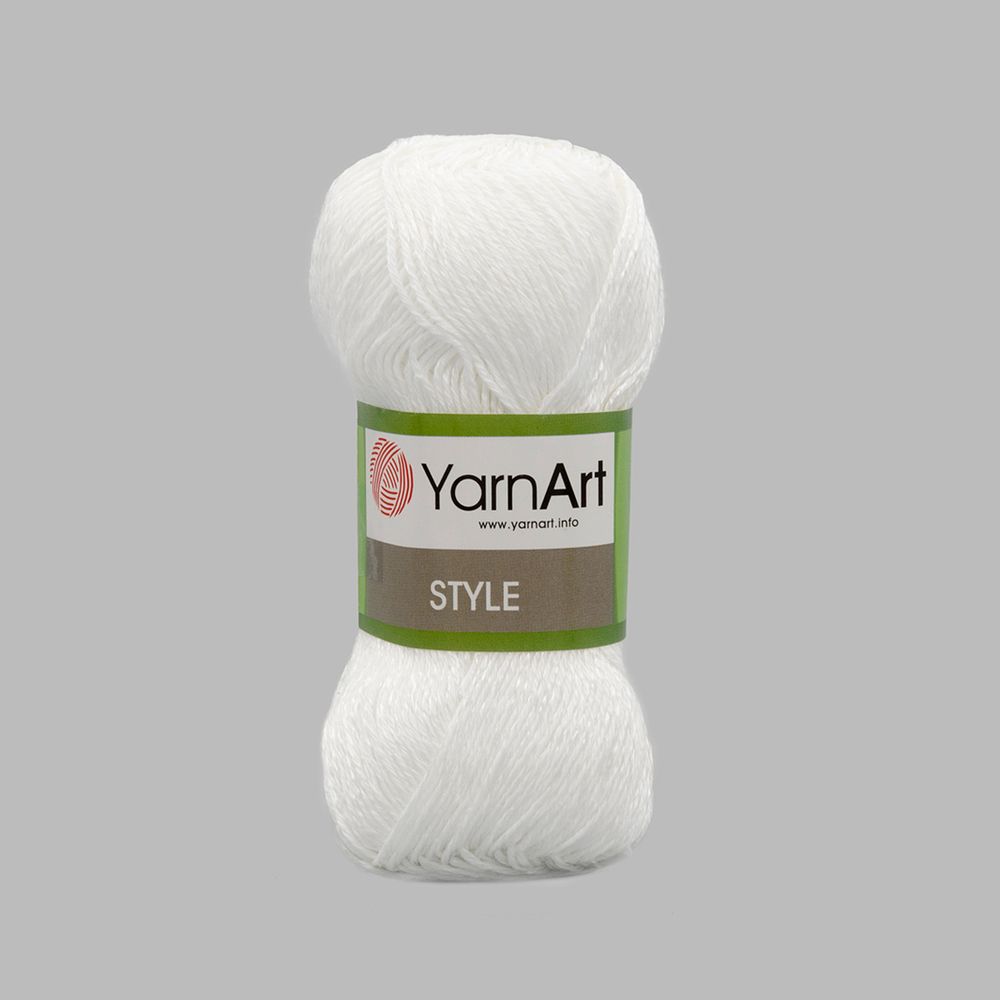 Пряжа YarnArt (ЯрнАрт) Style, 5х50г, 185м, цв. 650 белый