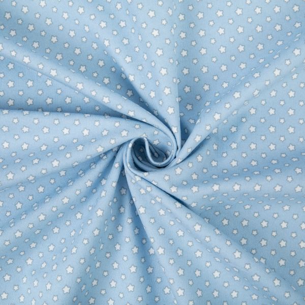 Ткань для пэчворка Peppy Молочные сны фланель, отрез 100х110 см, 175 г/м², МС-10 голубой, Peppy