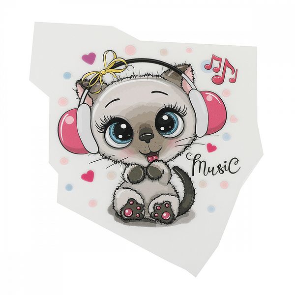 Термотрансфер арт.1243 Music 9х9см, уп.10 шт