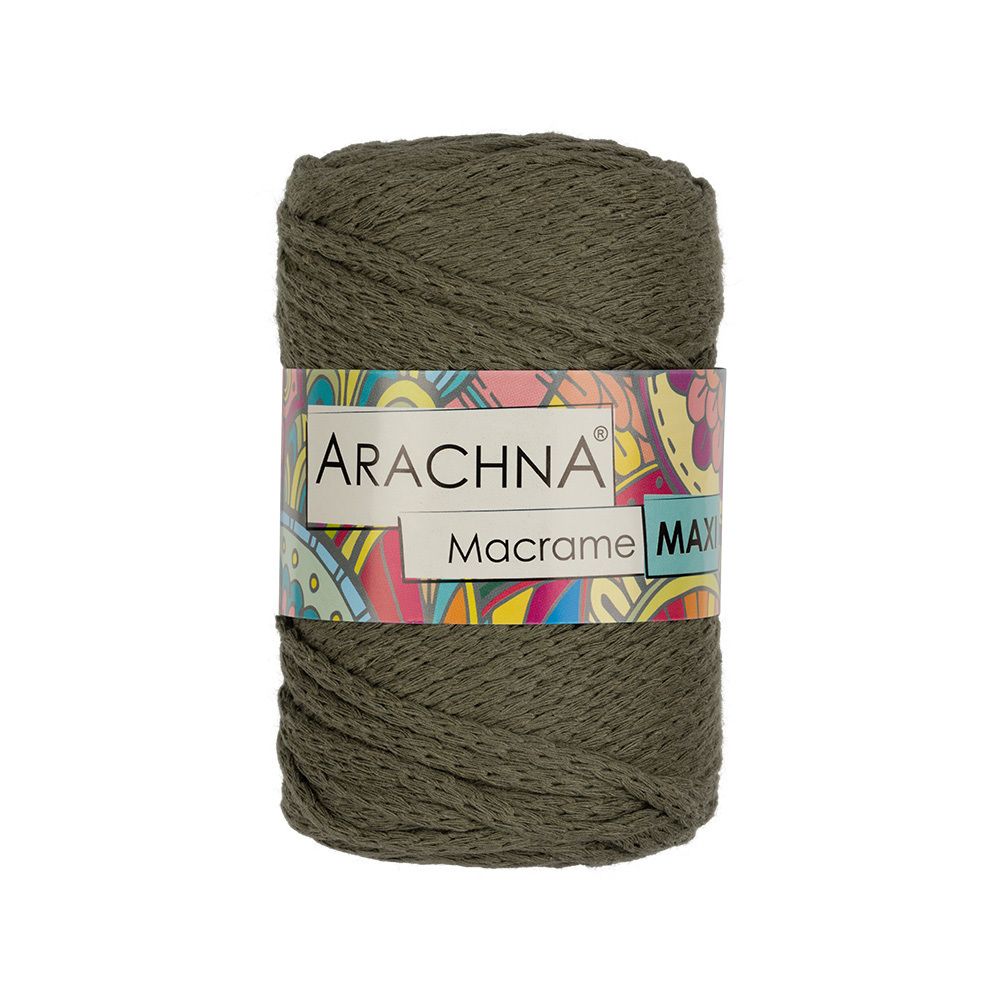 Пряжа Arachna Macrame Maxi / уп.4 мот. по 250г, 80м, 15 хаки