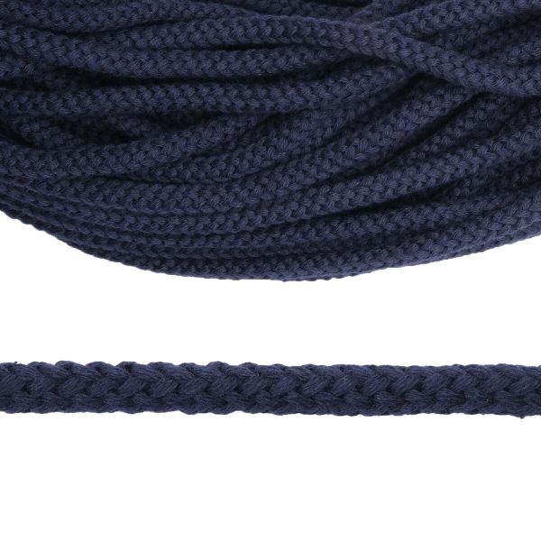 Шнур круглый х/б ⌀5.0 мм / 100 метров, цв.т.синий