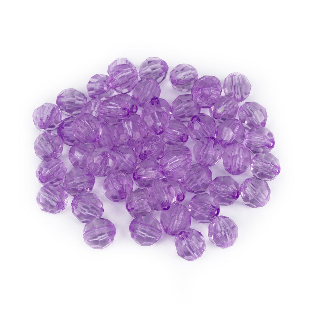 Бусины акрил ⌀8 мм, 25 г (98±2 шт), 161 светло-сиреневый, Zlatka ABR