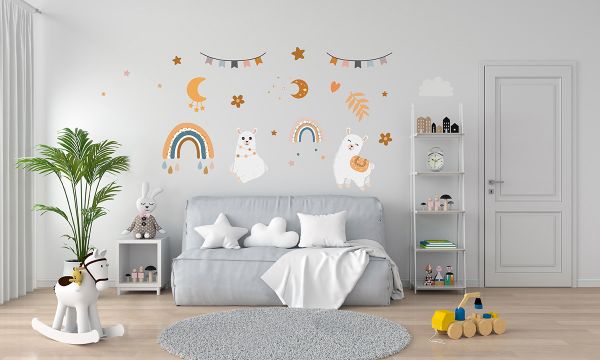 Набор интерьерных наклеек Моя подружка альпака, Фрея ISRM-004